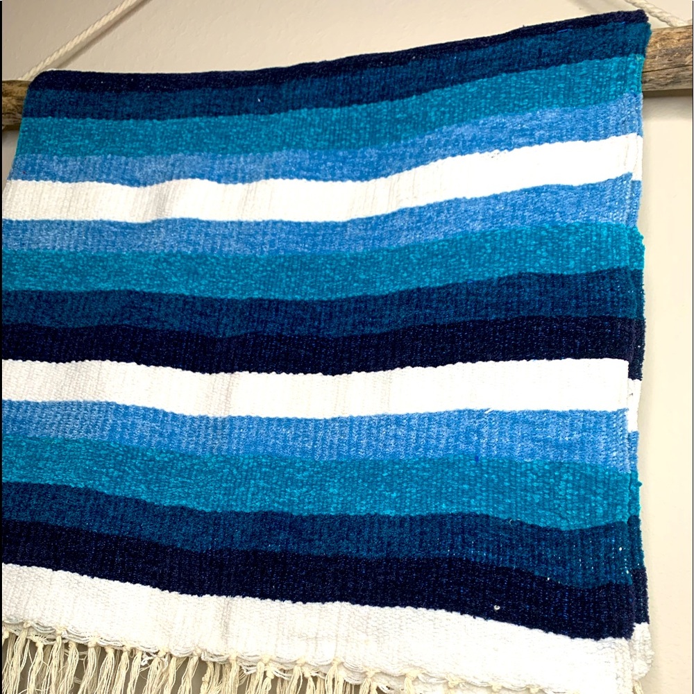 Blue Beach Yoga Blanket